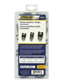 Dynaline Rubber Insulated Clamp Assort. 42 Pieces / 5 Sizes