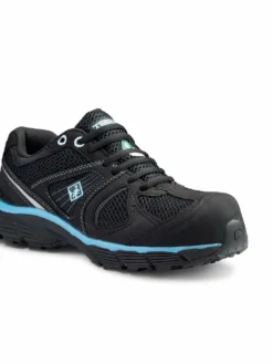 Terra Safety Footwear Terra Pacer 2.0 Breathable Composite Toe Women's Safety Shoes | Black/Light Blue | Sizes 5 - 10