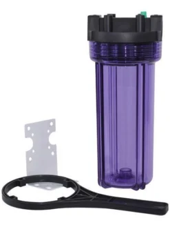 Waterite 10" X 2.5" Diameter Water Filter Housing Kit | Clear