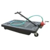 Dynaline Low Profile Wheeled Oil Drain Pan With Iron Manual Pump - 64L Capacity Lube And Fuel Tools
