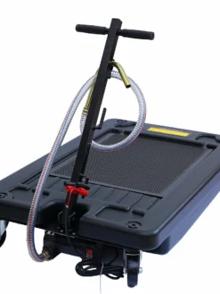 Dynaline Low Profile Wheeled Oil Drain Pan With 12V DC Pump - 64L Capacity