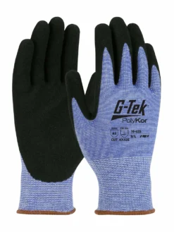 G-Tek® 16-635 Cut-Resistant PolyKor® Blended Glove With Black Nitrile Palm And Fingers (Cut Level 5) Work Gloves
