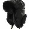 Work Hats Crowncap Black Fox Aviator Hat