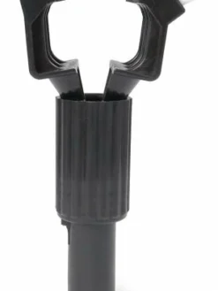 Globe Commercial Products Jaws Scrape-N-Scrub Clamp Style Quick Release Wide Band Mop Handle - 60" Wood Handle