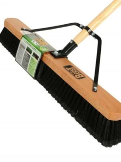 Globe Commercial Products Cleaning Tools The Beast™ Contractor's Medium Bristle Push Broom Assembly - 24" Head