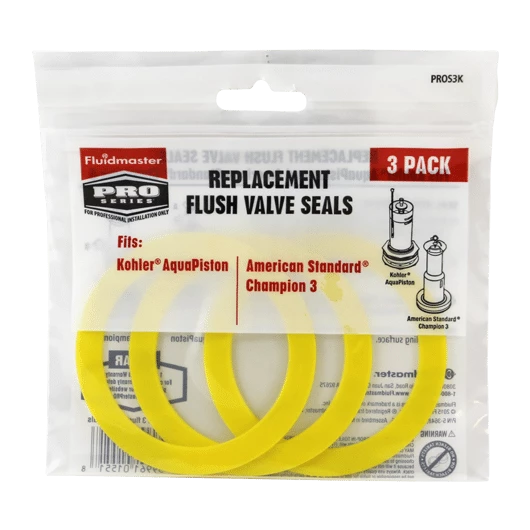 Fluidmaster Replacement Flush Valve Seals, 3 Pack, Yellow Maintenance Supplies 4 Fluidmaster Replacement Flush Valve Seals, 3 Pack, Yellow Maintenance Supplies