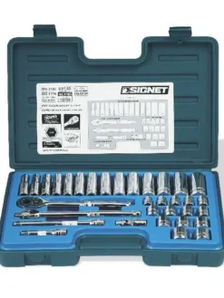 Signet 3/8" Drive 33 Piece Metric Socket Set | 8mm-22mm Regular | 8mm-22mm Deep Hand Tools