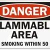 Cleanflow Flammable Area Safety Sign 2 Cleanflow Flammable Area Safety Sign