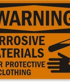 Cleanflow Safety Supplies Corrosive Materials Safety Sign