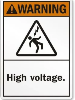 Cleanflow Safety Supplies High Voltage Safety Sign