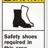 Cleanflow Caution Safety Shoes Required Safety Sign