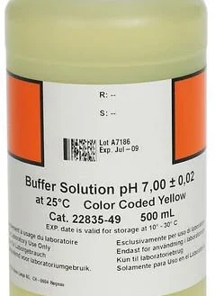 Hach 2283549 Buffer Solution, PH 7.00 | Color-Coded Yellow, 500 ML Water Testing Supplies