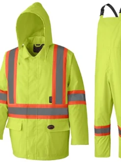 Pioneer 210D Oxford Poly/PVC Waterproof Hi Vis Rain Suit | XS-4XL Hi-Vis Work Wear