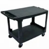 Globe Commercial Products Heavy-Duty Flat Shelf Utility Carts