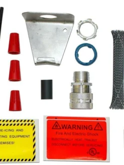 Drain Cleaners And De-Icers King Electrical SRK00 Heat Trace Pipe Mount Power Connection Kit