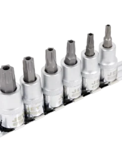 Hand Tools Jet 3/8" Drive Torx Socket Bit Set | Tamperproof | 2" Length | 6 Piece