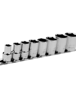 Jet 3/8" Drive SAE Chrome Socket Set - 6 Point - 8 Piece