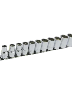 Hand Tools Jet 3/8" Drive Metric Chrome Socket Set - 12 Point - 12 Piece