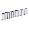 Hand Tools Jet 1/2" Drive Metric Chrome Socket Set - 12 Point - 14 Piece - DEEP
