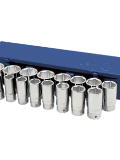 Jet 3/4" Drive SAE Chrome Socket Set - 6 Point - 17 Piece - DEEP