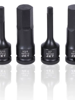 Jet 1/2" Drive SAE/Metric Impact Socket | Hex Bit Set | 3" Length | 16 Piece Power Tool Accessories 8 Jet 1/2