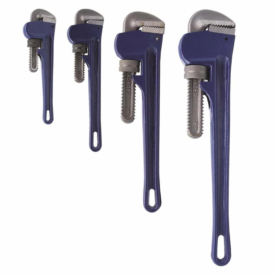 ToolTech® 4 Piece Steel Pipe Wrench Set Pipe Tools 4 ToolTech® 4 Piece Steel Pipe Wrench Set Pipe Tools