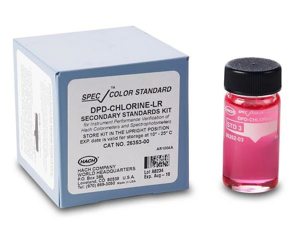 Hach SpecCheck Secondary Gel Standards Set For DPD Chlorine 3 Hach SpecCheck Secondary Gel Standards Set For DPD Chlorine