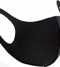 Globe Commercial Products Personal Protective Equipment Re-Usable & Washable Black Spandex Face Masks - Case Of 100