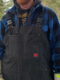 Tough Duck 7910 Insulated Waterproof Poly Oxford Bib Overalls | Black | Limited Size Selection Work Wear