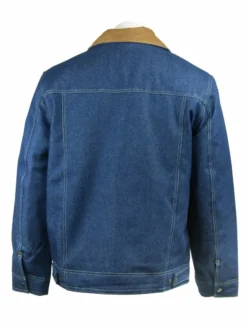 KELTEK Apparel Flame Resistant Work Wear KELTEK Indura® Insulated Denim Flame Resistant Jacket W/ Leather Collar (CAT 3)