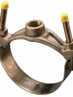 Waterworks Products Robar 2706 Series Cast Bronze Service Saddles W/ Single Stainless Straps - IP Thread