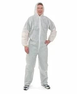 Unex Work Wear White Disposable SMS Tri-Laminate Coveralls