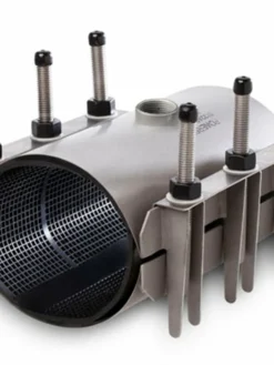 Robar Double Section 5626 Series All Stainless Tapped Repair Clamps | 12" Length | IP Threaded Tap