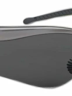 Dynamic EP100 Series Warrior Safety Glasses | Metallic Gray Frame | Smoke Lens