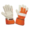 Tough Duck Hi-Vis 100G Thinsulate Premium Cowgrain Leather Winter Work Gloves