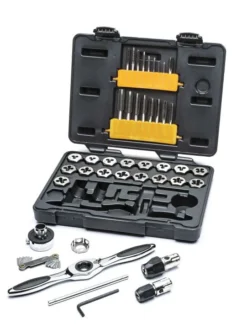 Hand Tools GEARWRENCH Ratcheting Metric Tap And Die Set - 42 Piece
