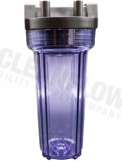 Waterite 10" X 2.5" Diameter Water Filter Housing Kit | Clear