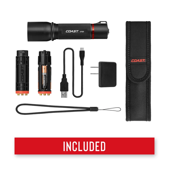 Coast Products Coast® HP8R Rechargeable Pure Beam Focusing Flashlight - 1000 Lumens - 259M Beam Lighting 12 Coast Products Coast® HP8R Rechargeable Pure Beam Focusing Flashlight - 1000 Lumens - 259M Beam Lighting
