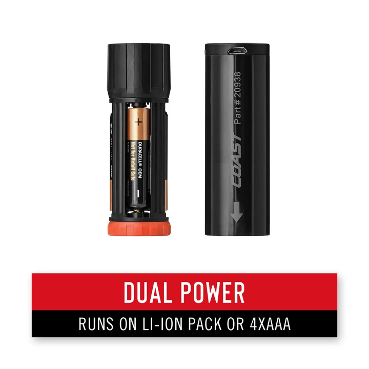 Coast Products Coast® HP8R Rechargeable Pure Beam Focusing Flashlight - 1000 Lumens - 259M Beam Lighting 9 Coast Products Coast® HP8R Rechargeable Pure Beam Focusing Flashlight - 1000 Lumens - 259M Beam Lighting