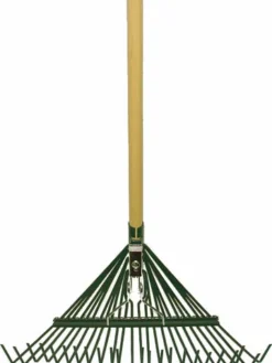 Cleanflow Landscaping Tools 24-Tine Metal Fan Rake W/ Spring Back