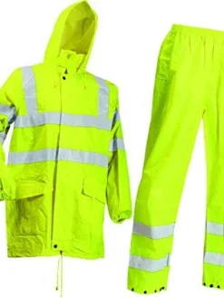 Lyngsoe Rainwear 190T Poly/PVC Hi-Vis Luxe Rain Suit | Sizes XS - 4XL