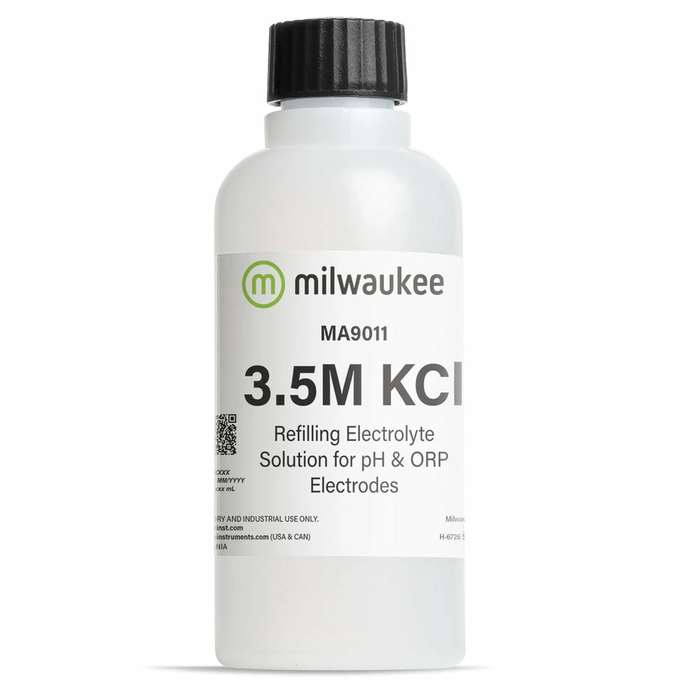 Milwaukee Instruments Milwaukee Refilling Electrolyte Solution 3.5M KCI For PH / ORP Electrodes | 230 Ml Water Testing Supplies 3 Milwaukee Instruments Milwaukee Refilling Electrolyte Solution 3.5M KCI For PH / ORP Electrodes | 230 Ml Water Testing Supplies