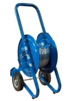 New-Line Reel Mounted Pressure Washer Hose With Dolly