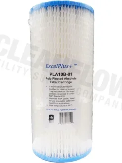 Excelpure 4.5" OD Big Blue Pleated Polyester Water Filters - Various Lengths And Micron Ratings