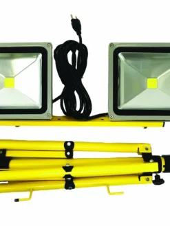 Lighting Paladin 60W Tripod Stand Dual LED Work Light - 4000 Lumens
