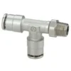 Greenline Tubing And Fittings Nickel Plated Brass Push To Connect Male Run Tee