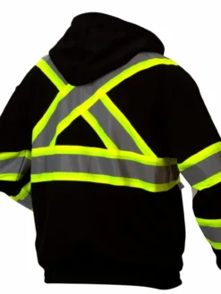 Hi-Vis Work Wear Pyramex Hi Vis Zip-Up Sweatshirt With Teflon™ Water Resistant Treatment | Sizes M - 5XL