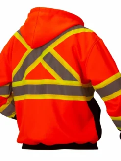Hi-Vis Work Wear Pyramex Hi Vis Zip-Up Sweatshirt With Teflon™ Water Resistant Treatment | Sizes M - 5XL