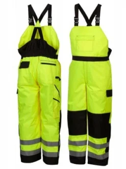 Hi-Vis Work Wear Pyramex Waterpprof Hi Vis Insulated Bib Overall | Sizes S - 5XL