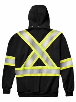 Rasco Poly-Fleece Hi-Vis Zip Front Hoodie | S-4XL
